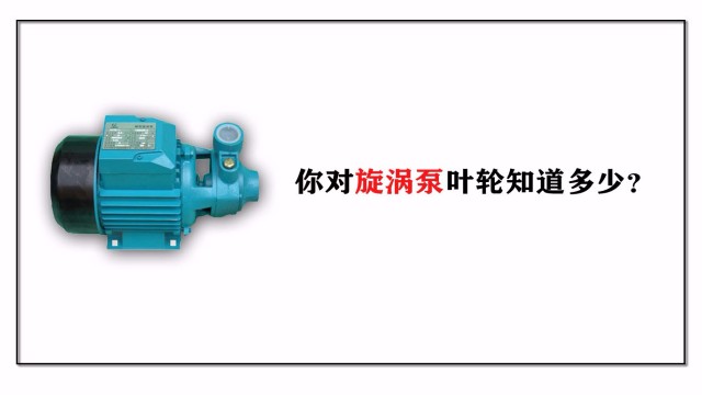 你對旋渦泵葉輪知道多少？